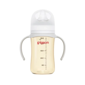 贝亲宽口径PPSU双把手奶瓶240mL(M)
