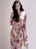 DVF新花色气质温柔风女人味一片式碎花收腰连衣裙 商品缩略图2