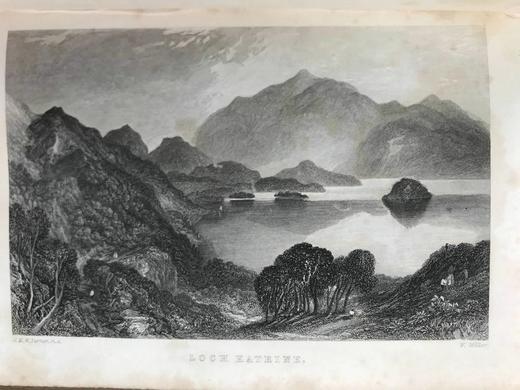 书口烫金雕刻纹饰！1857年 司各特诗集 配多幅钢板与木版画插图 全真皮精装32开 商品图10