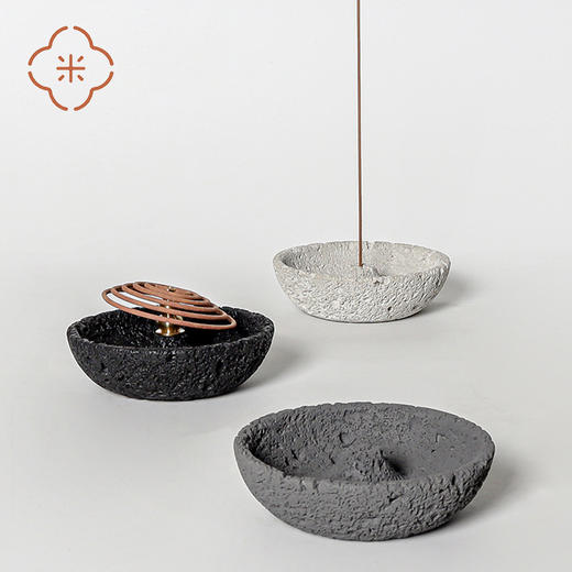 米马杂货 驱蚊天然香茅草精油香薰侘寂之美 水泥底座的香插 商品图1