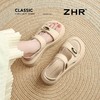 ZHR则则金属扣厚底凉鞋2025新款气质百搭罗马沙滩凉鞋ins法式女鞋 商品缩略图5