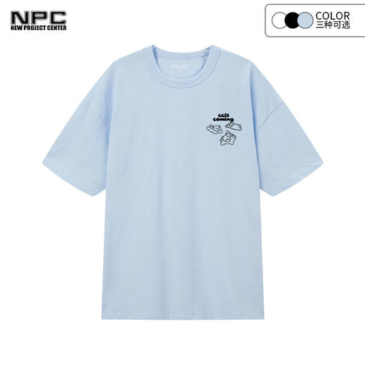 NPC潮牌CC系列三只小狗印花圆领T恤短袖纯棉春夏休闲情侣CC32TE05 商品图7
