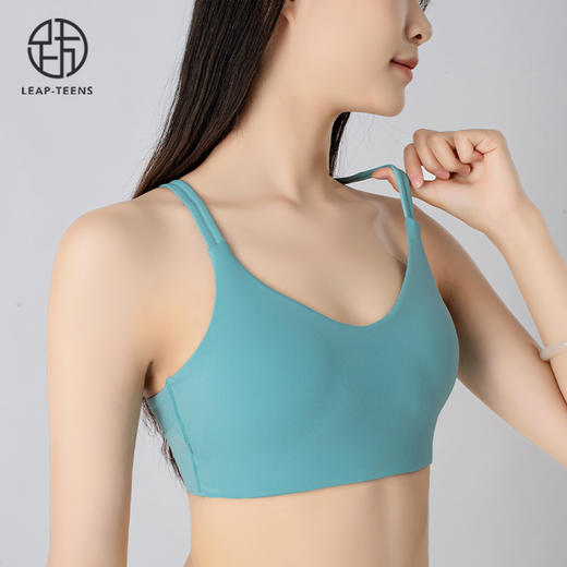 跃牌【小甜心】系列 运动内衣女锦纶裸感瑜伽服跑步健身文胸细带美背瑜伽背心781 商品图4