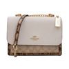 Coach 奥莱款小号女士PVC配皮单肩斜挎链条包 商品缩略图0