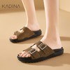 【KADINA】卡迪娜2025春夏季新款平跟露址简约休闲女凉鞋KM254303 商品缩略图0