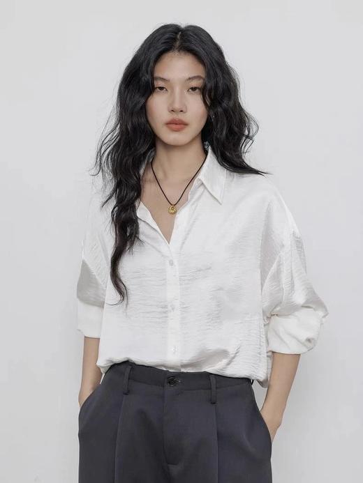 LPIUTY品牌直发！极简老钱风醋酸衬衫 C2288012 商品图3