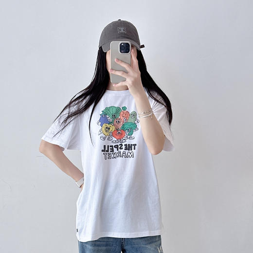 SPELLEDIT2025夏季蔬菜伙伴T恤 白色  均码 商品图4