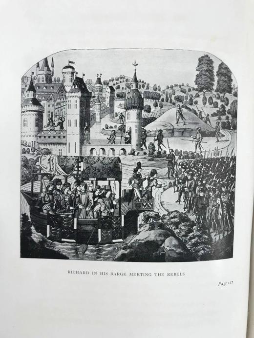 1900年 傅华萨在英国 24幅插图 漆布精装大32开 商品图9