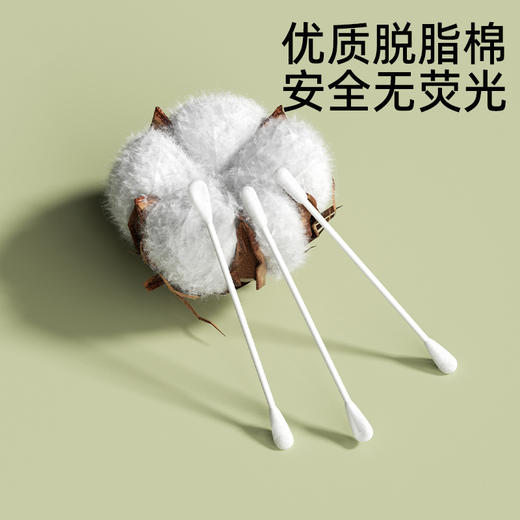 【细致清洁，柔软亲肤】棉签婴儿双头棉棒 宝宝专用挖耳勺 新生幼儿童清洁 掏耳朵鼻屎木棒-QQ 商品图2