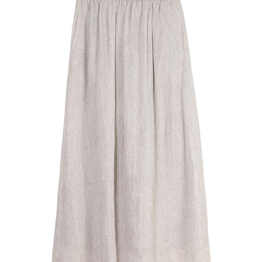 牧衣游原创 进口亚麻半身裙轻薄松紧腰显瘦质朴百搭宽松半裙 净山 商品图4