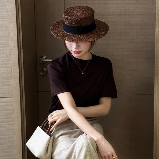 【预售7天】良木礼真丝圆领T恤（26025425） 商品图1