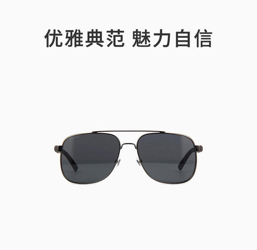 GUCCI 黑色男士圆形太阳镜 商品图0