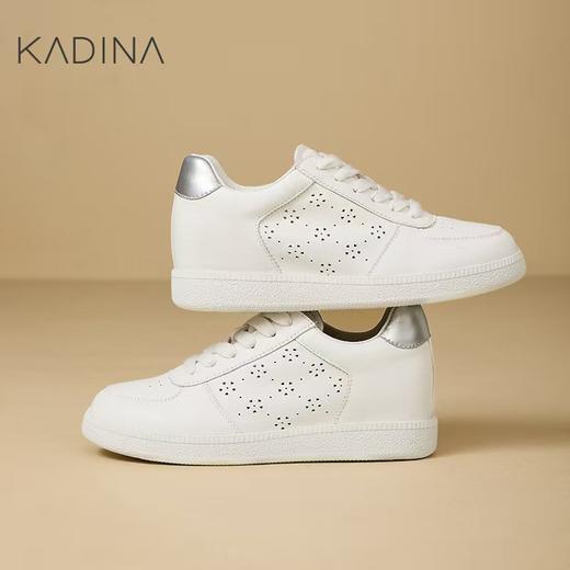 【KADINA】卡迪娜2025夏新款内增高平底舒适小白鞋休闲鞋女KCM251903 商品图0