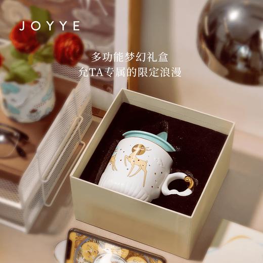 JOYYE节日礼物送女生礼物马克杯带盖勺心鹿水杯子高档实用生日伴手礼 绿色单杯礼盒-配盖勺 商品图5