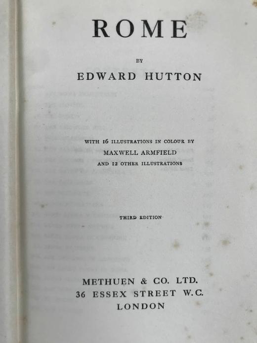 1912年 罗马风物志 16幅彩色12幅黑白插图 漆布精装32开 商品图3