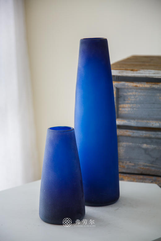 磨砂花瓶蓝 商品图0