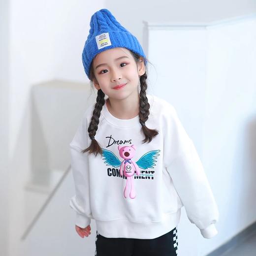 【2025反季抄底清仓】  龙之涵  亲子款宽松短款系列卫衣 加厚女童卫衣飞翔梦 中大童印花纯棉卫衣 婴幼儿A类标准 商品图6
