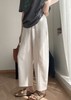 夏日纳凉豌豆裤天丝亚麻松紧腰弧型遮肉九分休闲麻裤 商品缩略图7