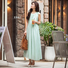 【林栖设计小店】【林栖推荐】2025年春夏新品婴儿棉无袖连衣裙背心裙白色N1952547绿色N1952548