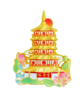 雷峰听荷浮雕磁贴-杭 商品缩略图0