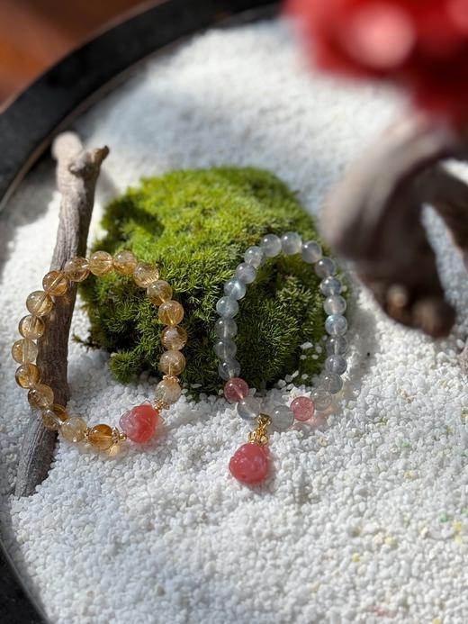 「 九尾灵狐 」水晶手链 黄阿赛/月光石/草莓晶 商品图3