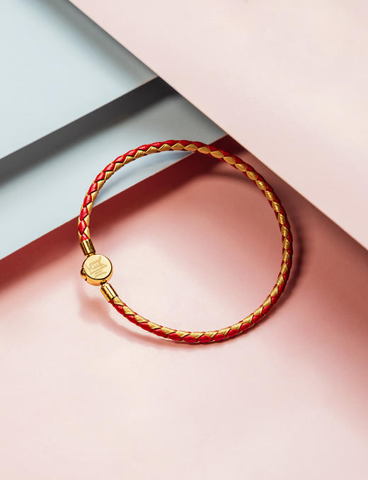 「 福顺•招财 」手绳 牛皮手工编织 商品图8