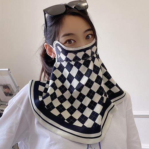 【时尚透气护眼面罩，夏日必备！】网红透气护眼角夏防晒面罩 女骑车面纱遮阳脸罩 脖子假领子披肩两用-QQ 商品图3