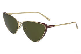 SALVATORE FERRAGAMO 女拼色女士圆形太阳镜