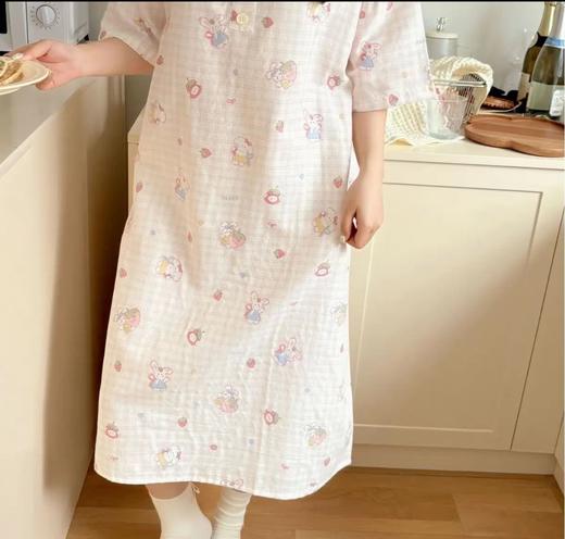 【YW】无忧购纯棉有氧双层纱蕾丝花边睡裙家居服（截单后3-5天发货) 商品图10