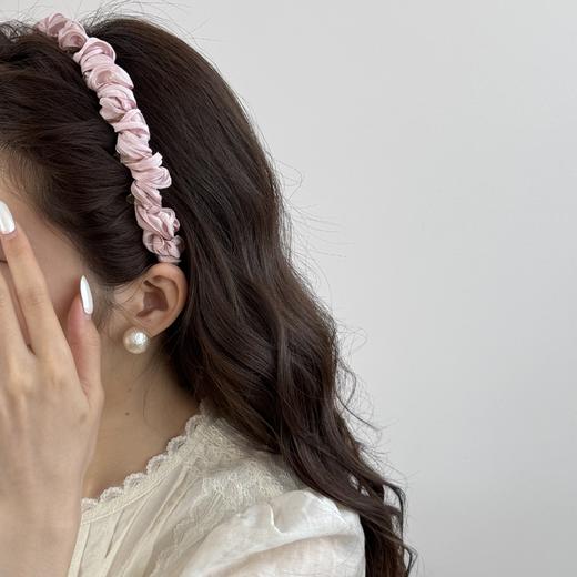 【敲好看】超仙百搭缎面褶皱发箍日韩甜美气质发卡外出头箍森系网红洗脸发饰。ry 商品图2
