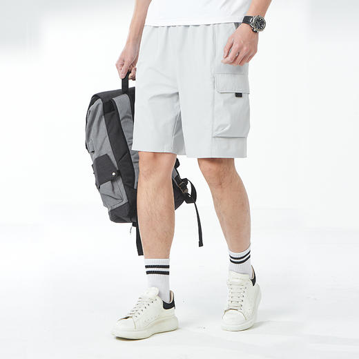 LUCKY DEER/夏季冰感速干透气多袋五分裤户外运动休闲裤 商品图0