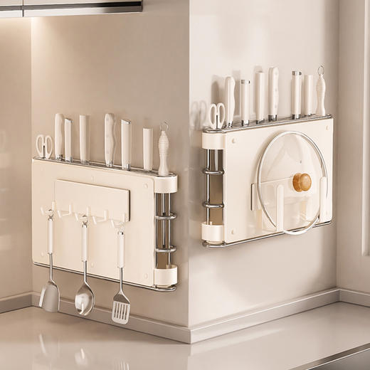 摩登主妇刀架置物架2025新款厨房多功能菜刀架家用壁挂刀具收纳架 商品图0