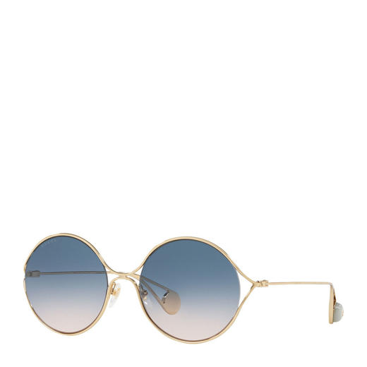 GUCCI 古驰 女士蓝色渐变圆形太阳镜 商品图0