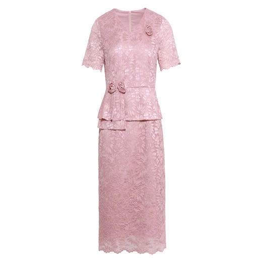 「高货deo」全新升级【铂金会员395/天猫529/差价134】(01117)洛诗琳气质蕾丝连衣裙2025夏季新款V领收腰假两件裙子女 商品图4