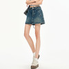 罗蒙女士夏季时尚通勤复古牛仔短裙好穿低腰显瘦a字包臀半身裙 商品缩略图2