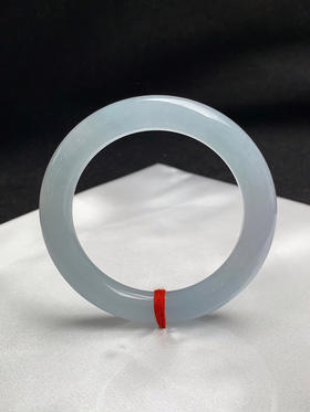 620286，57.8圈口，冰蓝圆条福镯，纯净天空蓝，底子冰润，整体清爽