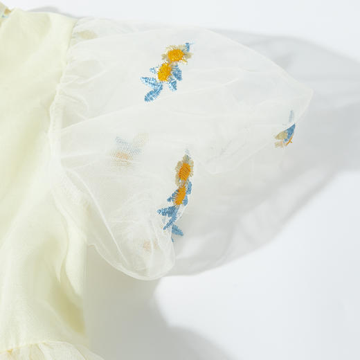 贝贝怡夏季新款女童短袖连衣裙轻薄透气网纱裙时尚百搭宴会公主短裙ZB2EQ018 商品图8