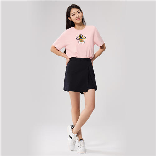 佐丹奴女装25年新款半松紧腰中腰开叉短裙裤05405201 商品图5