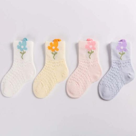 巴蒂小羊2-24配饰立体花朵网眼童袜BDX-C31160 商品图0