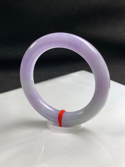 620290，56圈口，细糯满紫圆条福镯，几乎满紫色，紫色浓郁，底子细腻 商品图2