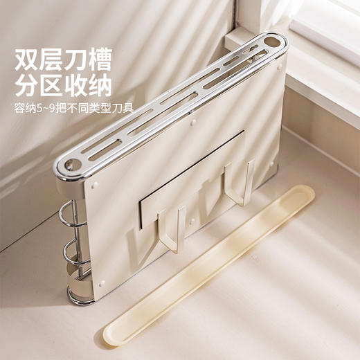 摩登主妇刀架置物架2025新款厨房多功能菜刀架家用壁挂刀具收纳架 商品图2