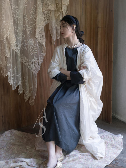 Daniela Gregis  金粉色褶皱亚麻两面穿长外套 商品图6