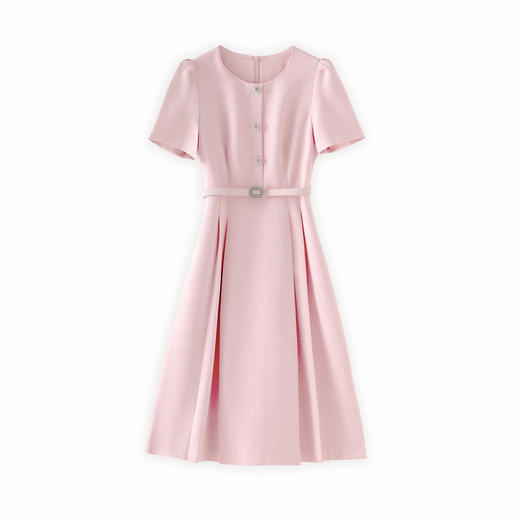 「高货wl」全新升级【铂金会员330/天猫449/差价119】(15105)洛诗琳优雅小香风连衣裙2025夏季立裁A摆收腰显瘦裙子女 商品图4