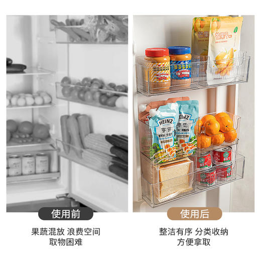摩登主妇冰箱侧门收纳盒整理盒食品级鸡蛋果蔬饮料内侧分装储物盒 商品图1