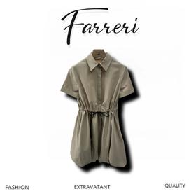 罗家*♥2025新品上架     抽绳花苞连衣裙