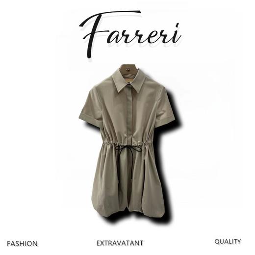 罗家*♥2025新品上架     抽绳花苞连衣裙 商品图0