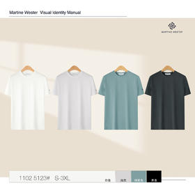 MartineWester马丁男款凉感抗菌双珠地圆领短袖T11025123