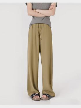 七夕福利-NO退｛休闲裤2025｝8663天丝亚麻夏季清爽直筒品质拖地裤直筒裤-喜出