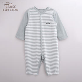 【长袖对襟哈衣】卓儿宝宝夏季薄款长袖对襟连体衣 纯棉A类哈衣爬服