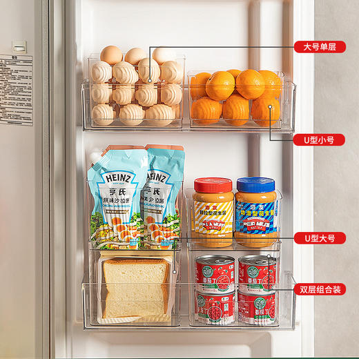 摩登主妇冰箱侧门收纳盒整理盒食品级鸡蛋果蔬饮料内侧分装储物盒 商品图4